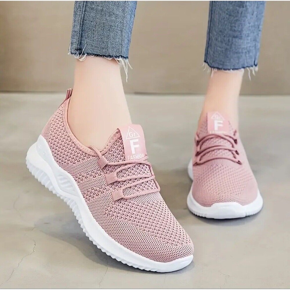 Woman’s Running Shoe Sz 8 Pink Jogging Sneaker walking shoe lightweight durable